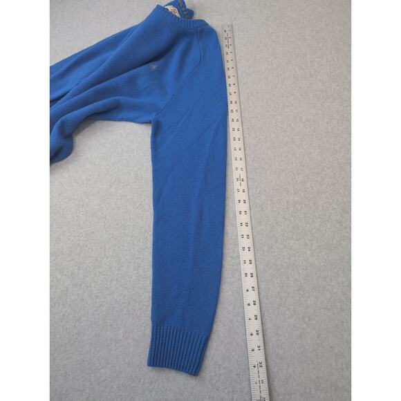 Penguin By Munsingwear Sweater Large Blue 100% Lambswool Crew Neck Preppy Casual - Picture 9 of 11